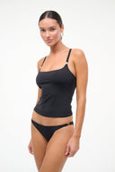 CLEO TANKINI TOP | BLACK BLACK / XS
