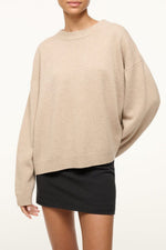 SERRANO CASHMERE RELAXED CREW | STONE