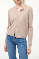 MIDNIGHT CASHMERE CARDIGAN | STONE