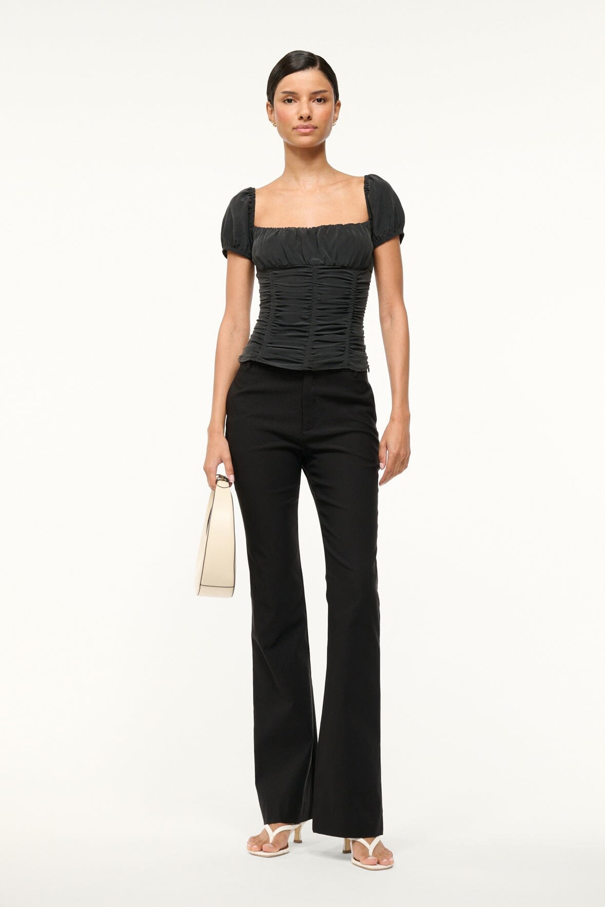 Image ELBA SILK TOP | BLACK 2 of 6 and Clicking this image will trigger a zoom pop-up