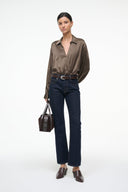 Image EVE SILK BODYSUIT | TAUPE 2 of 5