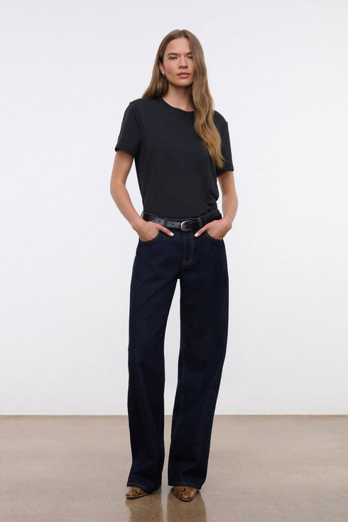 Go to CREW NECK T SHIRT BLACK view 1