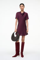 Image IRIS SILK DRESS | SYRAH 1 of 6