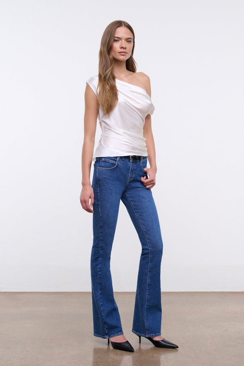 Go to KYLE STRETCH FLARE JEAN STONE BLUE view 2