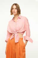 Image LISA LINEN TOP | FADED BLUSH 1 of 8