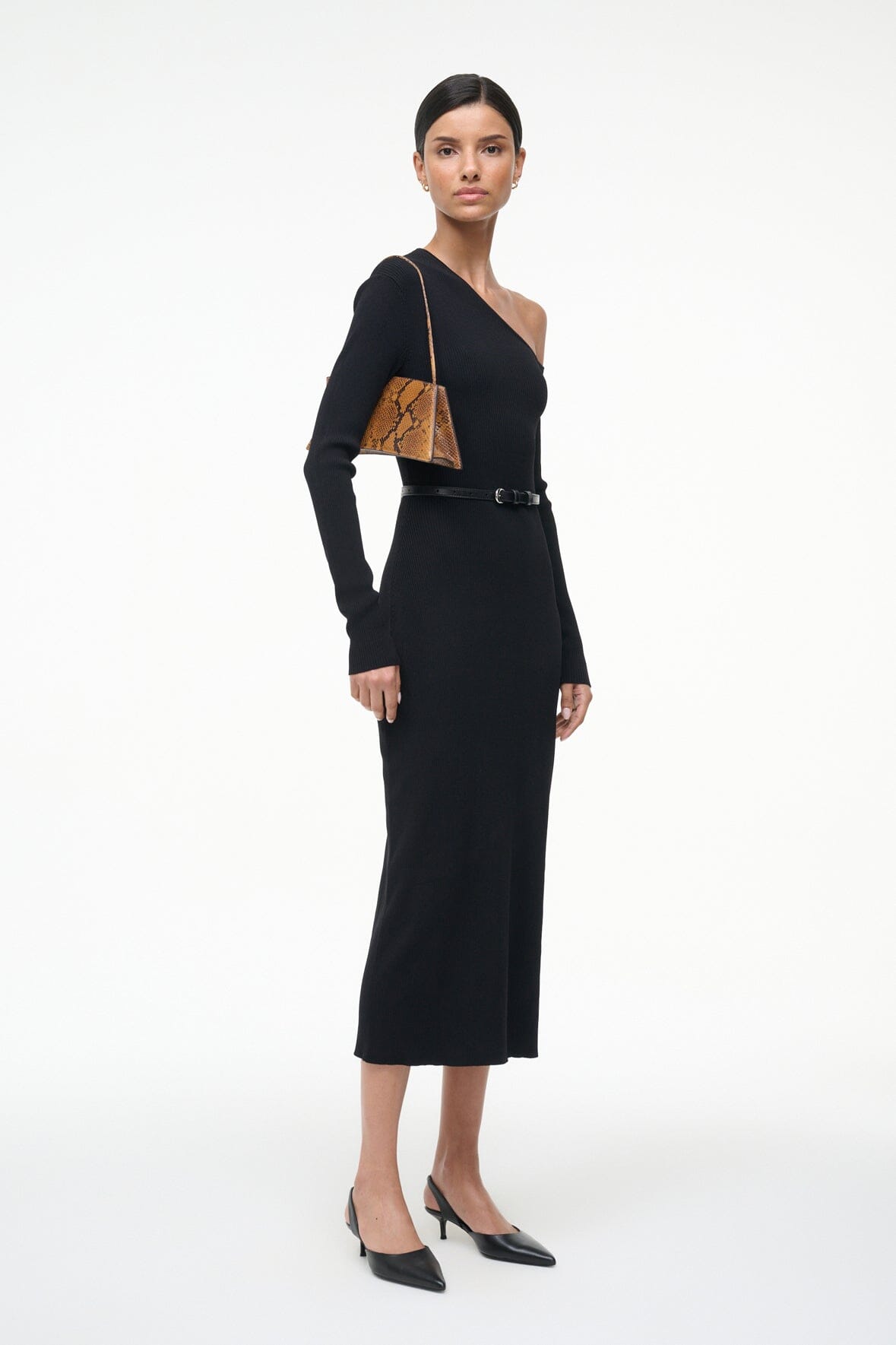 STAUD, Lois Dress in Black, Size Small
