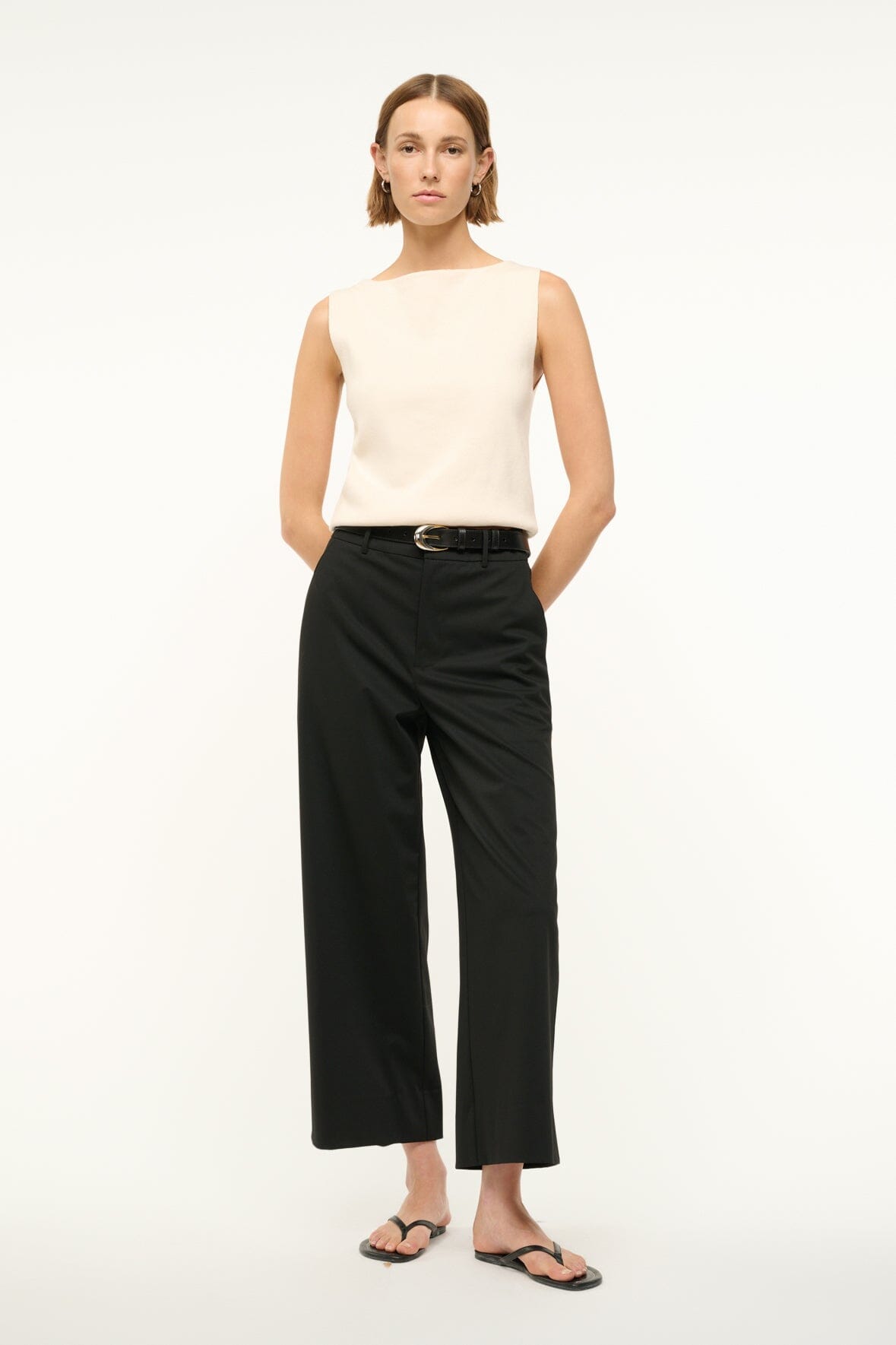 Image CROPPED PRINCE PANT | BLACK 1 of 6 and Clicking this image will trigger a zoom pop-up