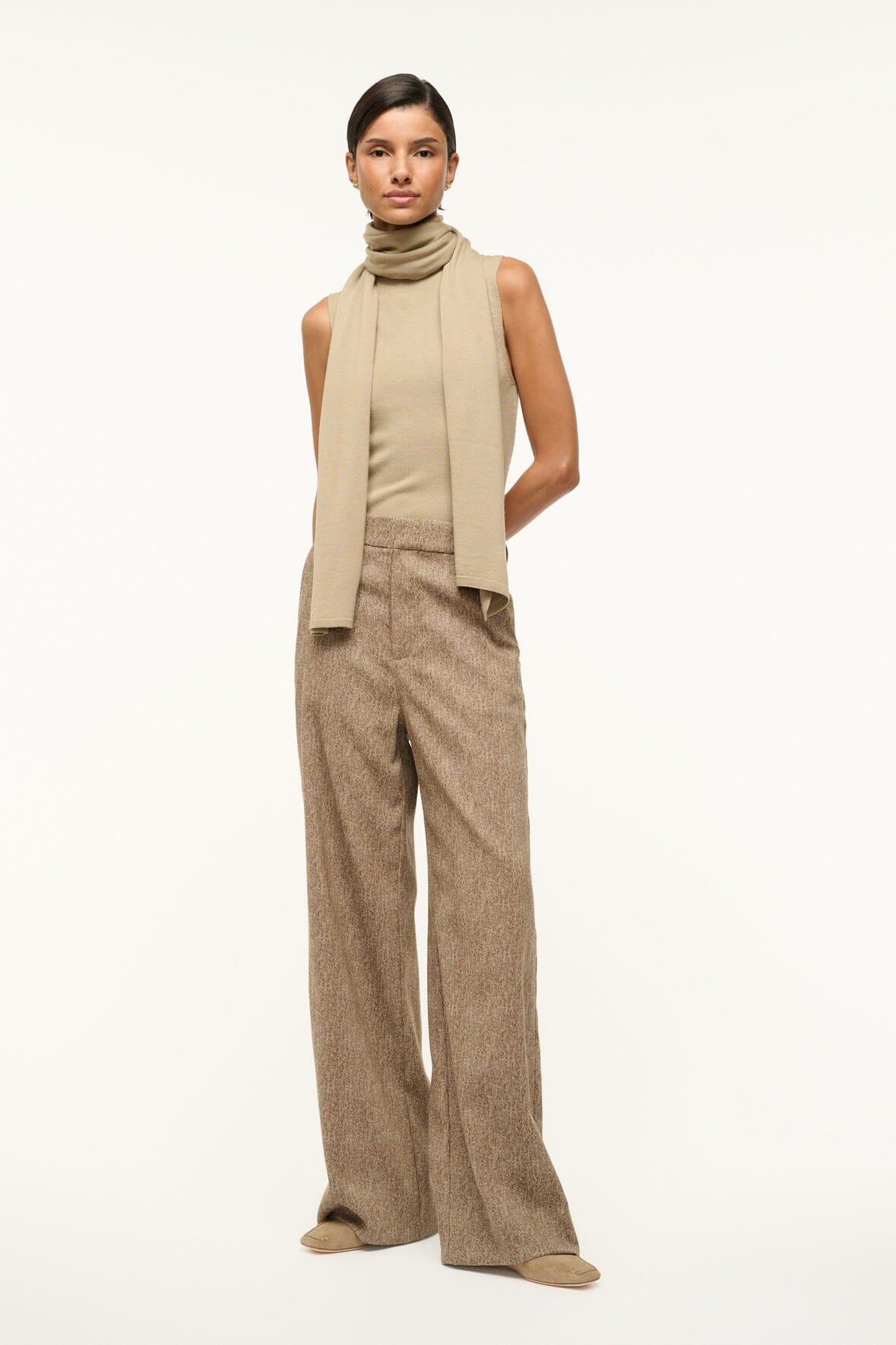 Image PRINCE HERRINGBONE PANT | MOCHA 1 of 6 and Clicking this image will trigger a zoom pop-up