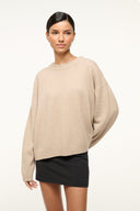 Image SERRANO CASHMERE RELAXED CREW | STONE 1 of 6