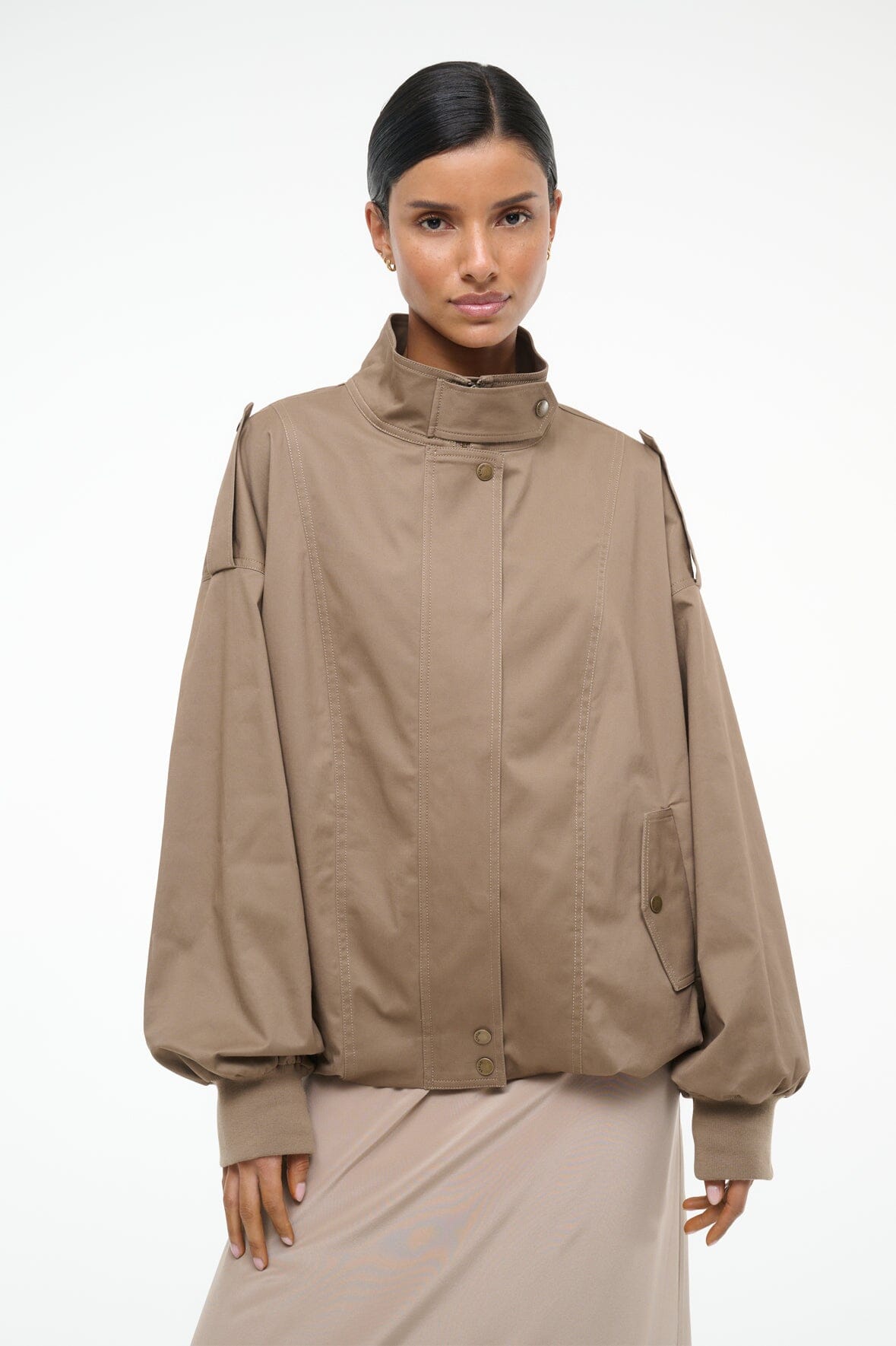 Image SIMONE JACKET | TAUPE 5 of 7 and Clicking this image will trigger a zoom pop-up