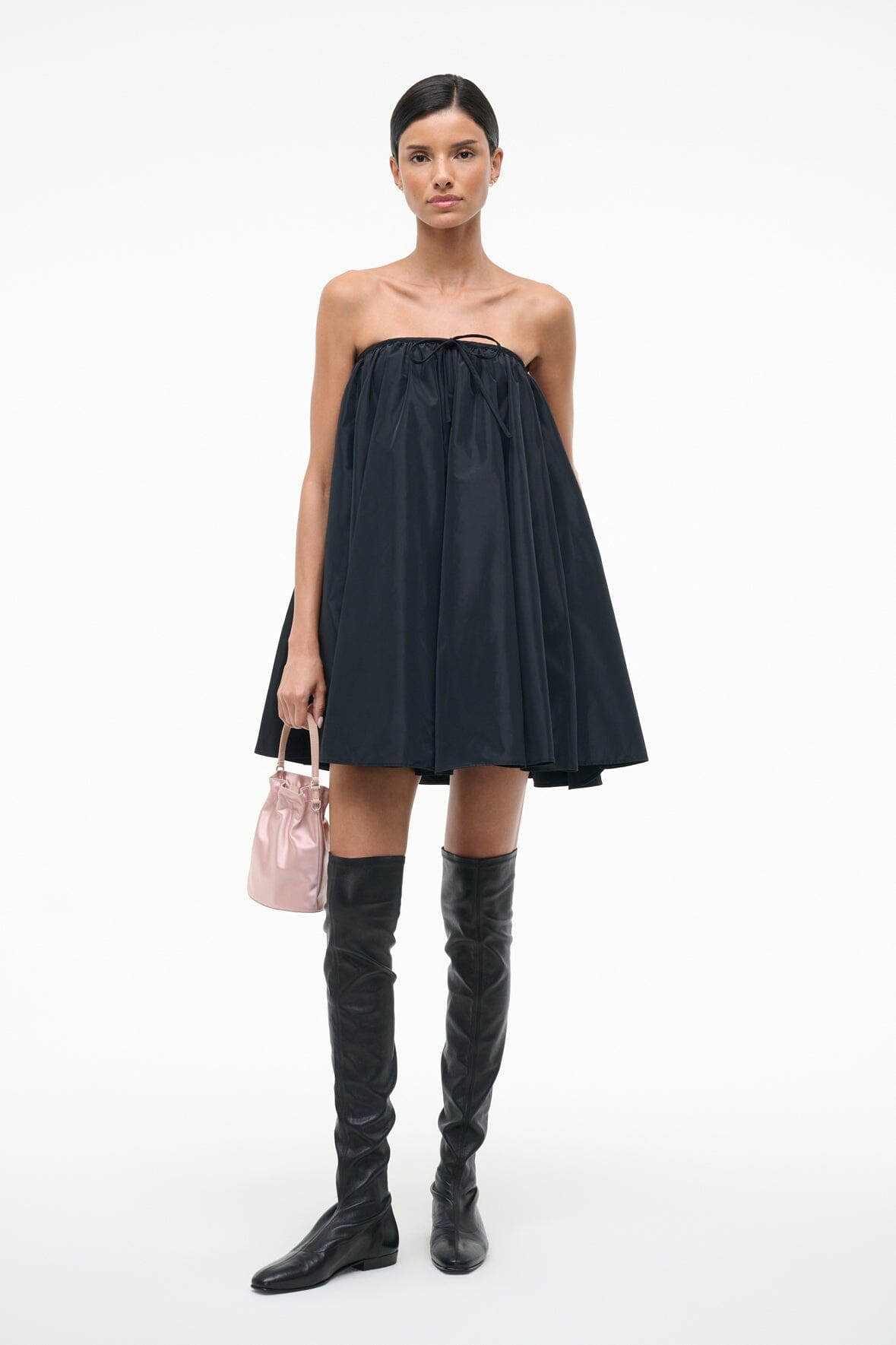 STAUD, Sofia Dress in Black, Size 16