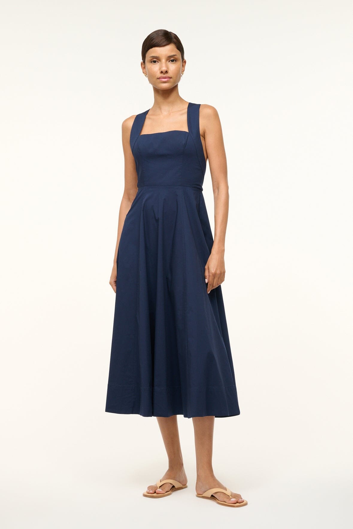 STAUD TERESA DRESS NAVY