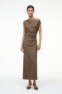 Image PHARE LEATHER DRESS | TRUFFLE 1 of 7