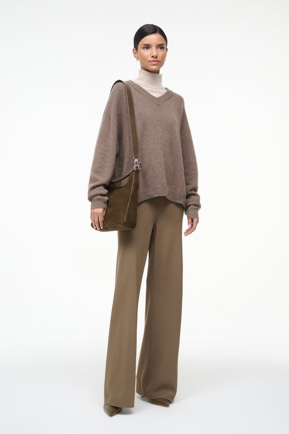 Image MEL SHOULDER BAG | TRUFFLE SUEDE 6 of 8 and Clicking this image will trigger a zoom pop-up