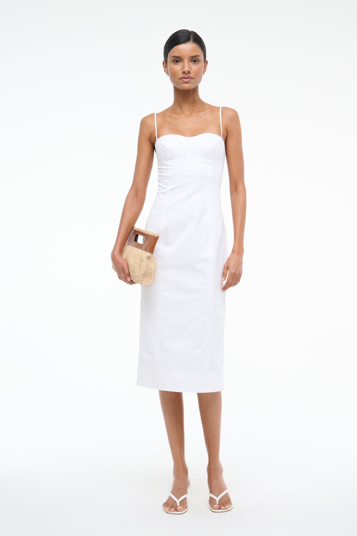 Image WHITNEY DRESS | WHITE 1 of 5 and Clicking this image will trigger a zoom pop-up