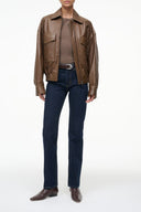 EUGENE LEATHER JACKET | TRUFFLE