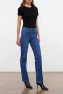 TEDDY STRAIGHT JEAN | STONE BLUE STRETCH