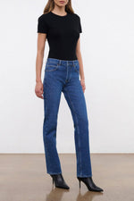 TEDDY STRAIGHT JEAN | STONE BLUE STRETCH