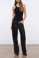 GUS STUDDED RELAXED JEAN | BLACK