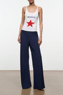 Women’s navy Stroll wide-leg pants, front view, sleeveless top not included