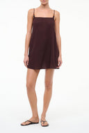 LAURA MINI COVERUP DRESS | DARK CHOCOLATE