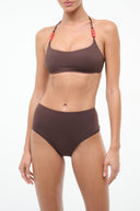 LAIRD BIKINI TOP | DARK CHOCOLATE FLAME