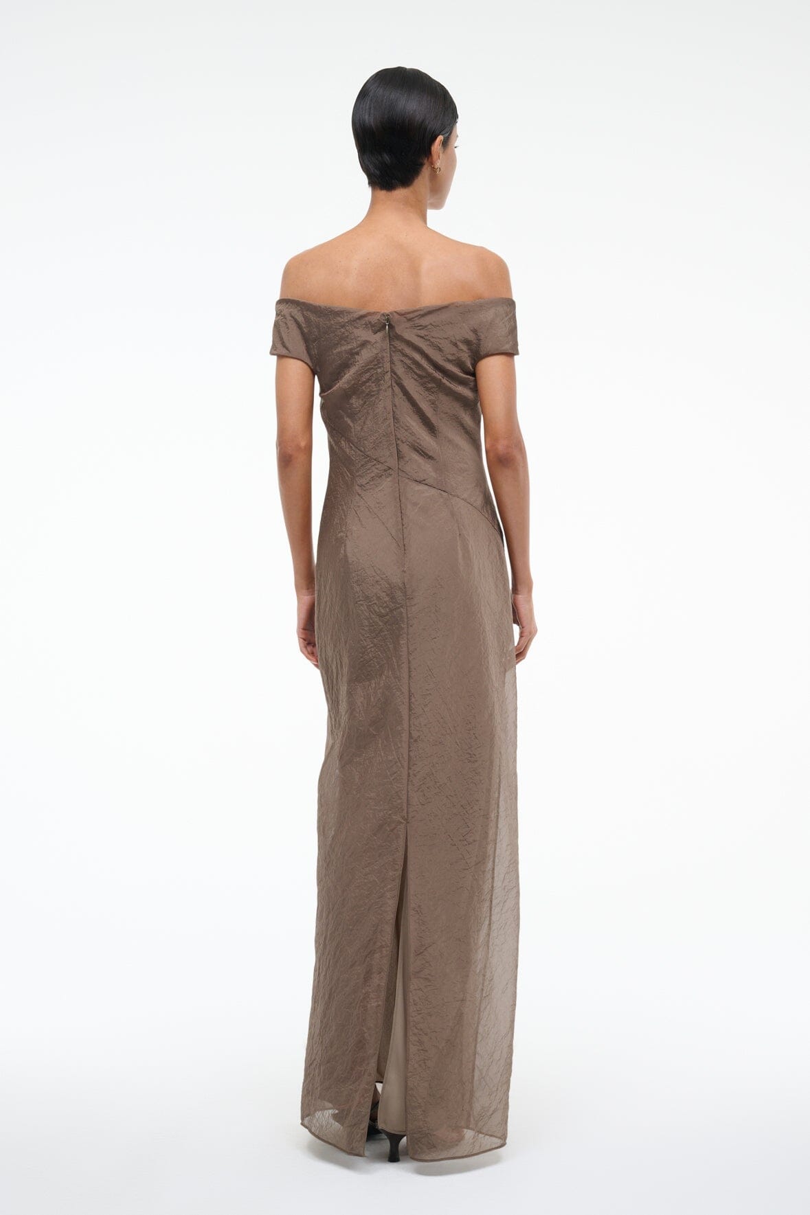 Image CHEYENNE DRESS | TAUPE 4 of 5 and Clicking this image will trigger a zoom pop-up