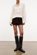 CROPPED HAMPTON SWEATER | IVORY