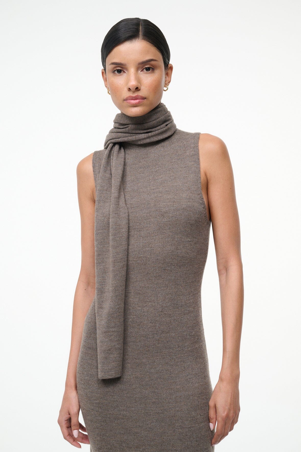 Image CANAL MIDI DRESS | TRUFFLE 4 of 8 and Clicking this image will trigger a zoom pop-up