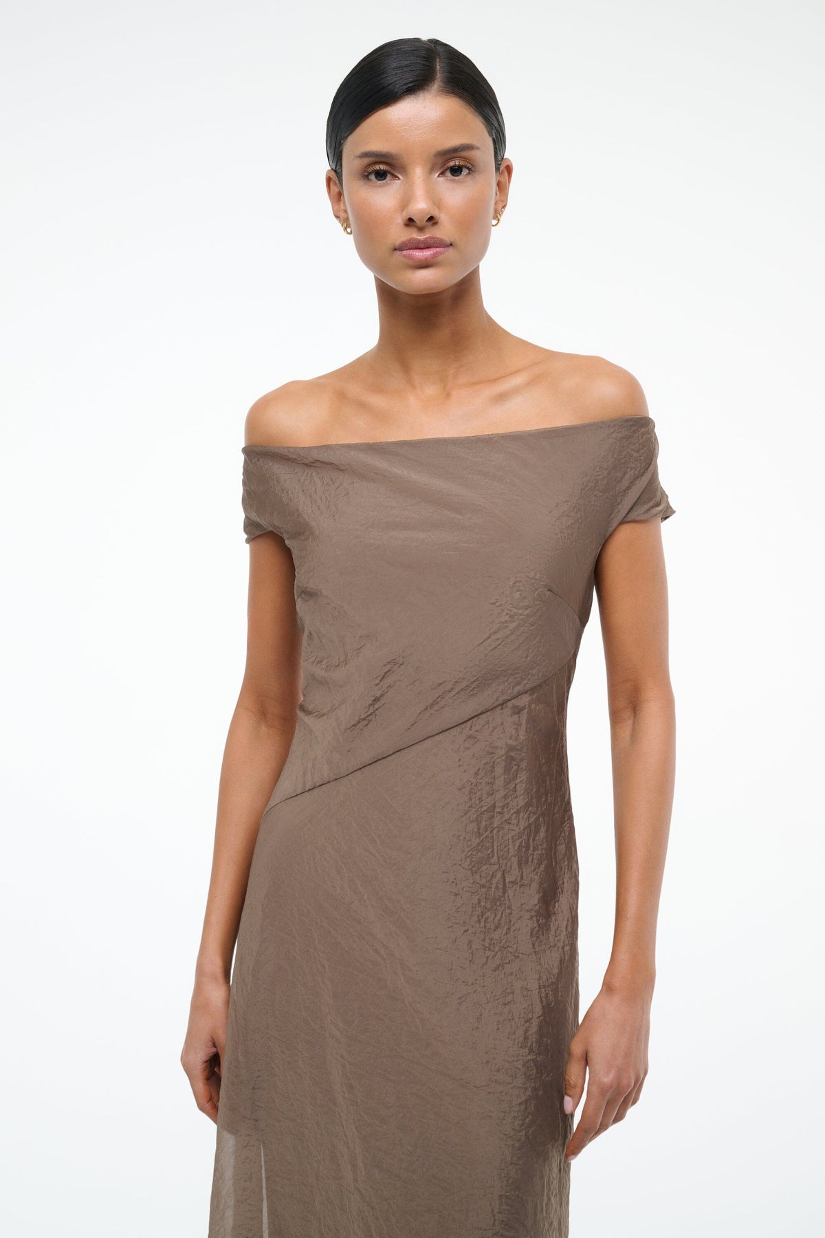 Image CHEYENNE DRESS | TAUPE 3 of 5 and Clicking this image will trigger a zoom pop-up