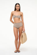 Image DEVON HIGH RISE BIKINI BOTTOM | NATURAL PIQUE 1 of 4