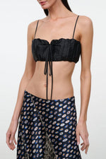 SADE SILK TOP | BLACK