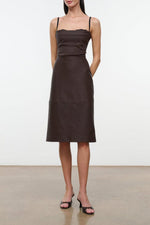EVANGELINE LEATHER DRESS | EARTH