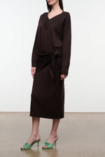 NORMAN SWEATER DRESS | DARK OAK
