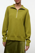 HUDSON CASHMERE SWEATER | PEAR