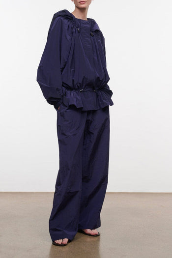 FLO Nightfall pant in dark navy, loose fit, drawstring waist, wide legs