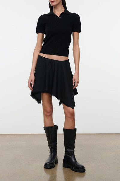 STAUD TYRA SKIRT BLACK