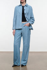 JOSETTE SUEDE SHIRT | SKY