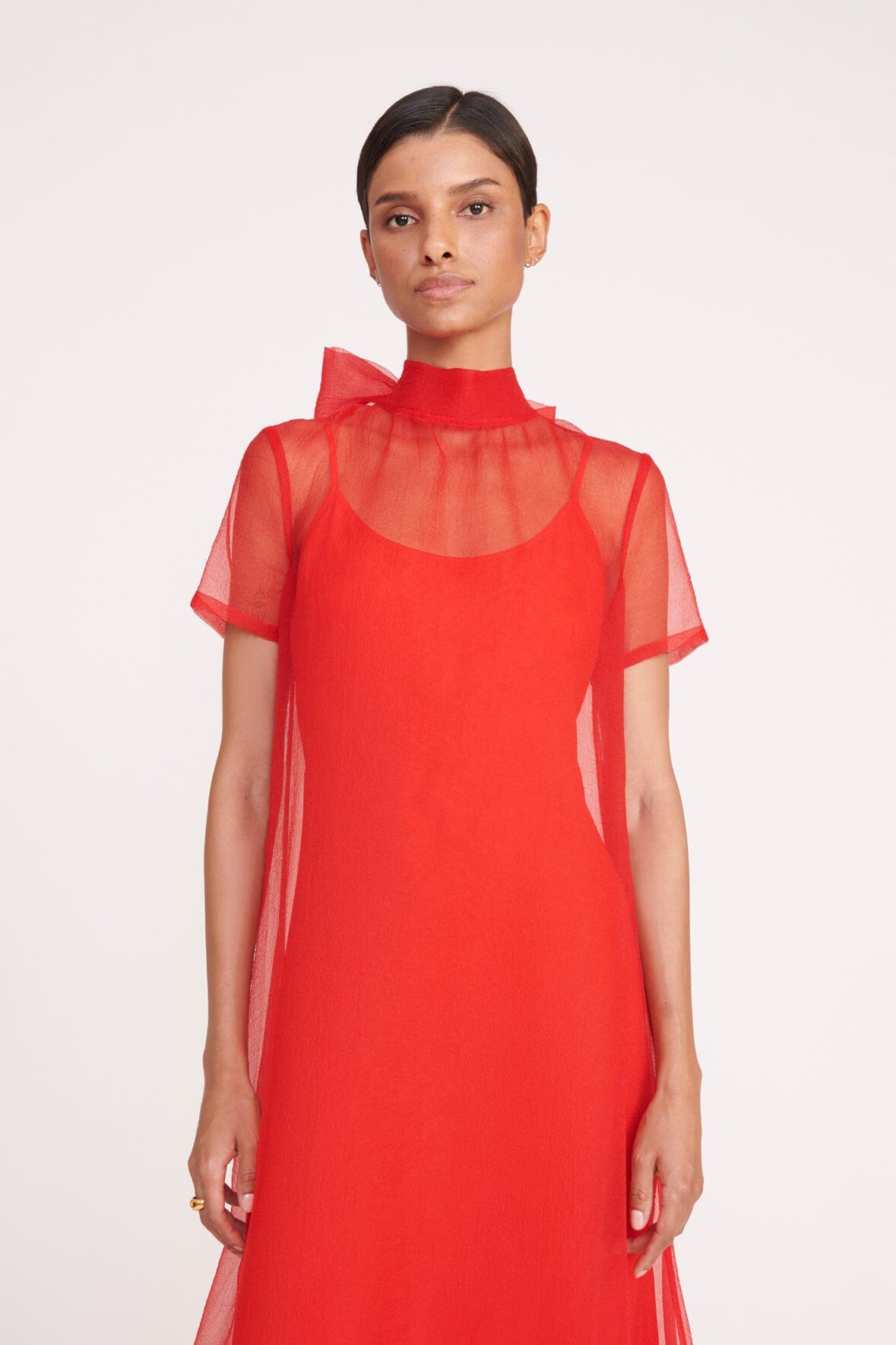 Image CALLUNA DRESS | RED ROSE 2 of 6 and Clicking this image will trigger a zoom pop-up