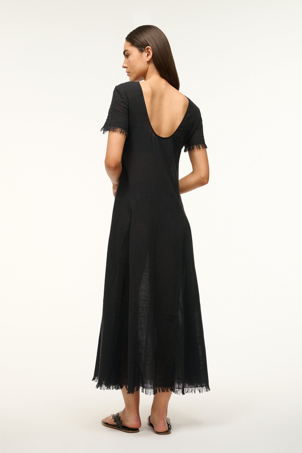 black dress with cover up Staud Le Havre Dress Black