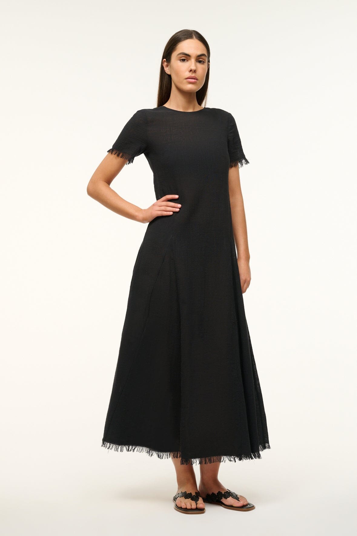 Image LE HAVRE COVERUP DRESS | BLACK 3 of 5 and Clicking this image will trigger a zoom pop-up