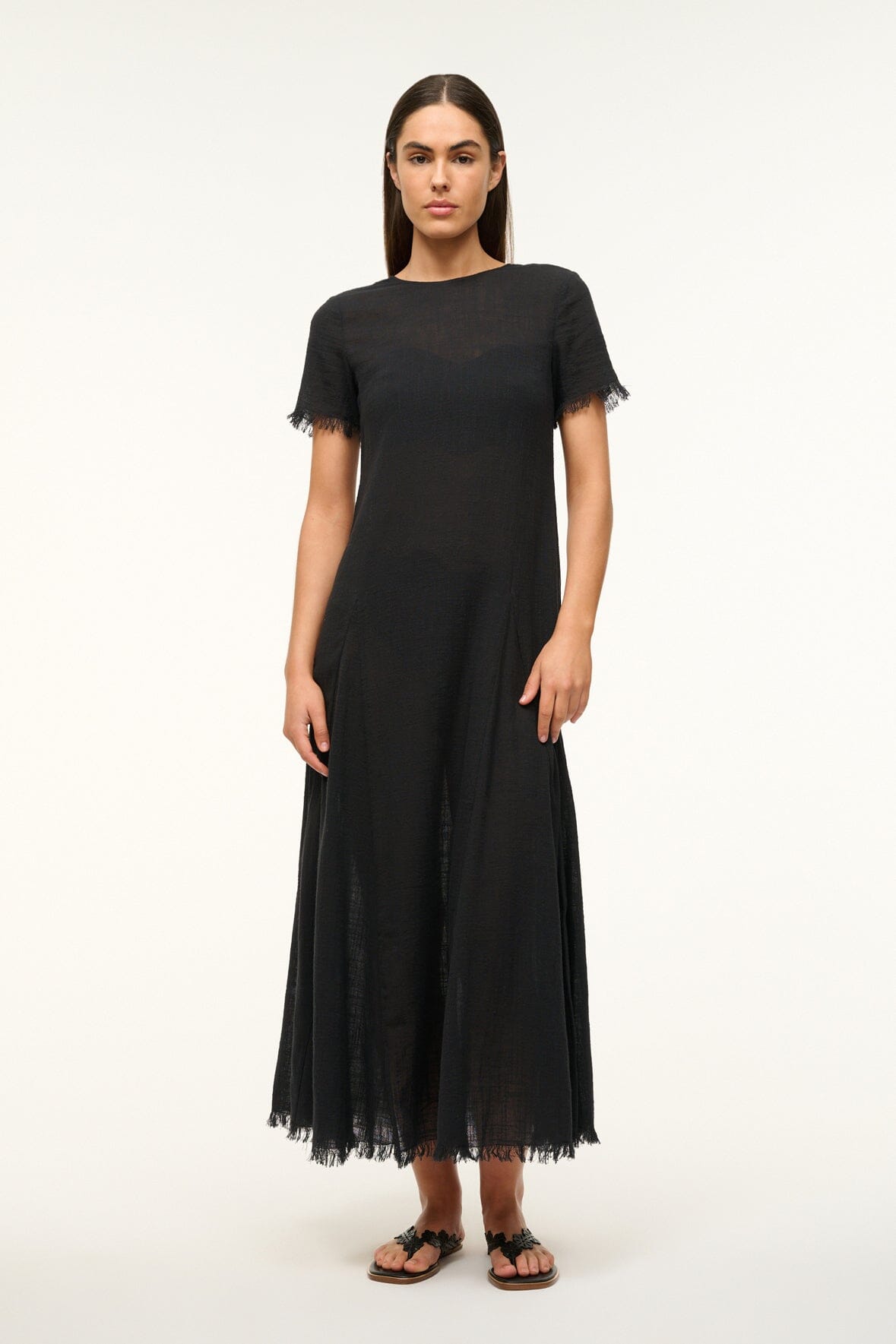 Image LE HAVRE COVERUP DRESS | BLACK 1 of 5 and Clicking this image will trigger a zoom pop-up