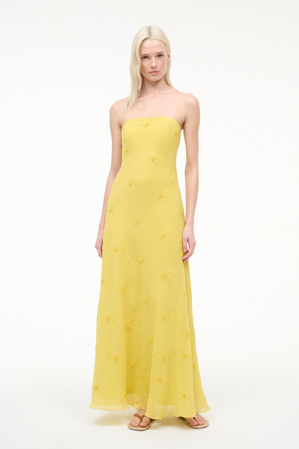 STAUD CASSIE DRESS LEMON CUSTARD STAUD CASSIE DRESS LEMON CUSTARD