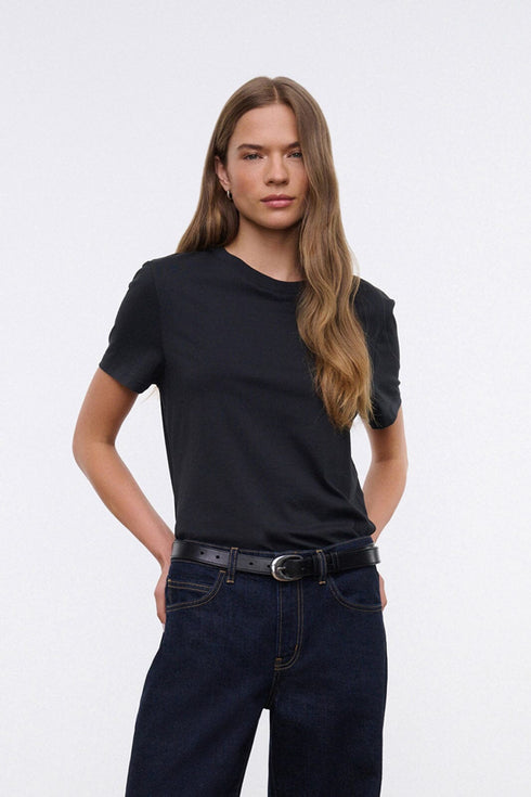 Go to CREW NECK T SHIRT BLACK view 2