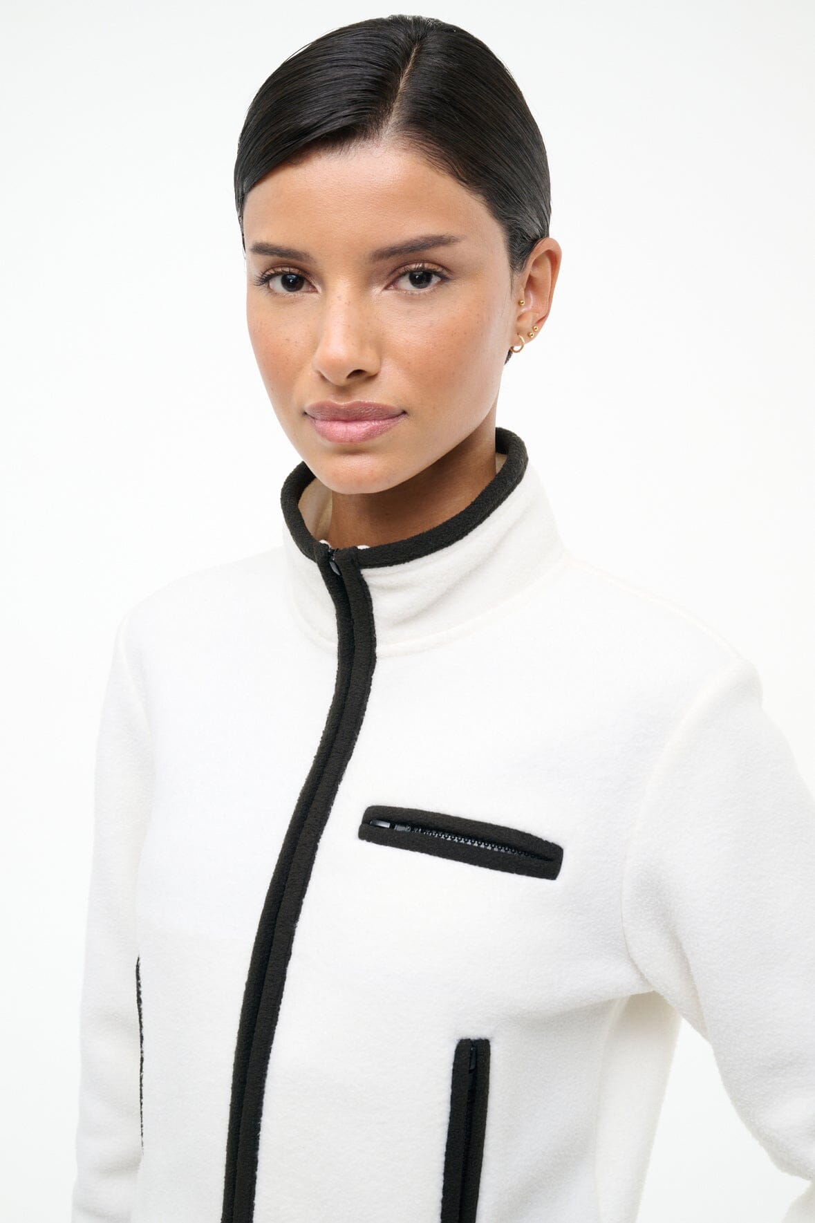 Image JETER JACKET | IVORY BLACK 5 of 8 and Clicking this image will trigger a zoom pop-up