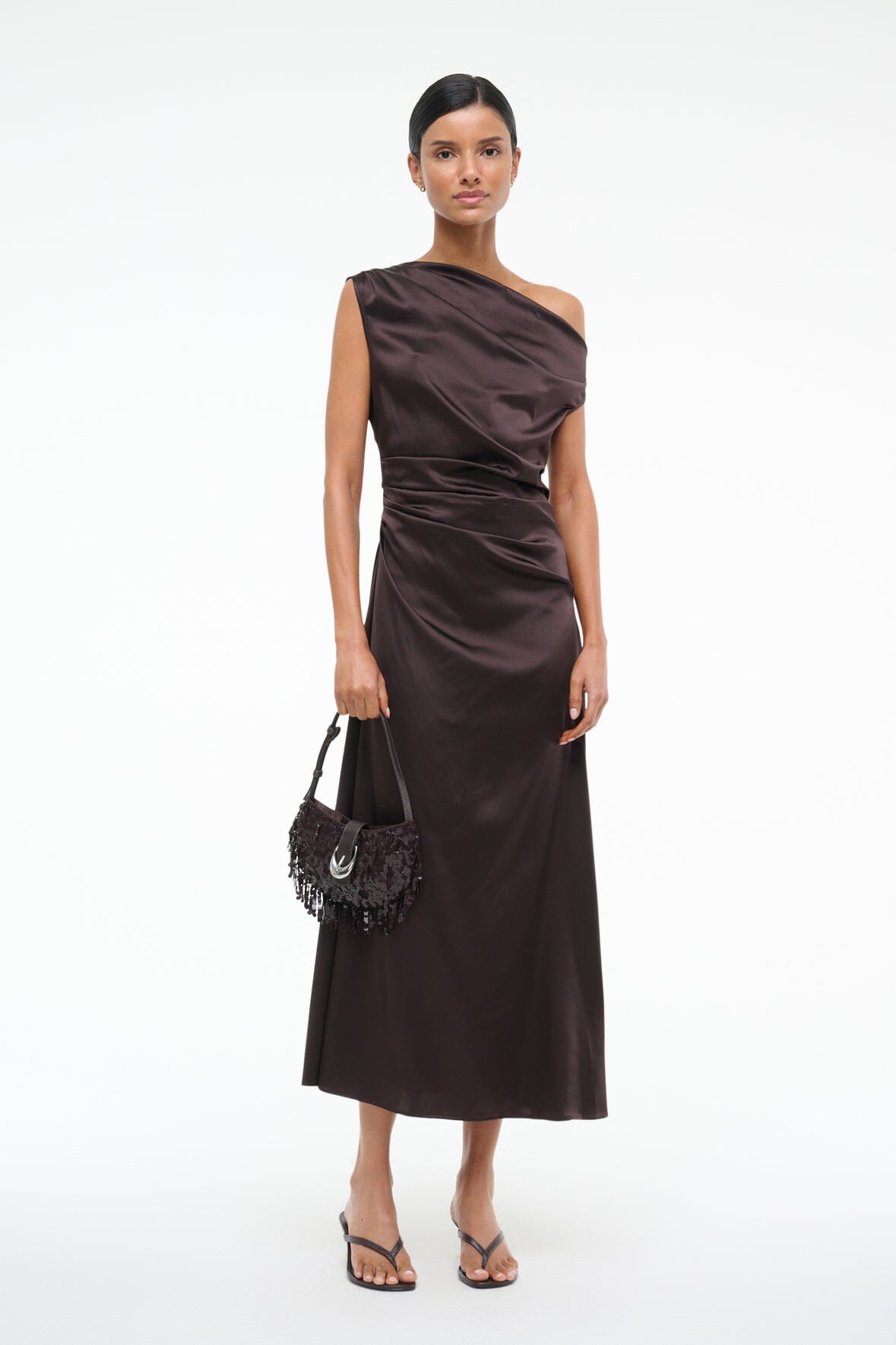 Image PHARE SILK DRESS | EARTH 2 of 6 and Clicking this image will trigger a zoom pop-up