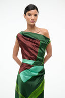 Image PHARE SILK DRESS | EMERALD PRISM 4 of 6