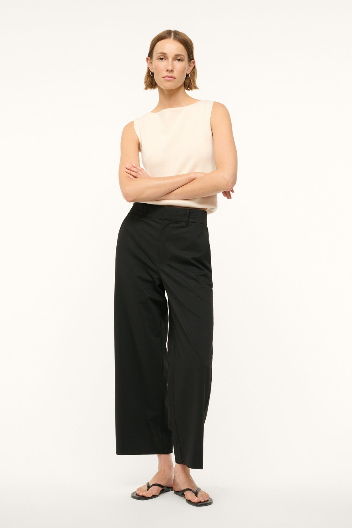 Image CROPPED PRINCE PANT | BLACK 3 of 6 and Clicking this image will trigger a zoom pop-up