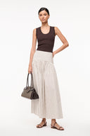 Image PROCIDA SKIRT | IVORY DARK OAK MICRO STRIPE 1 of 7
