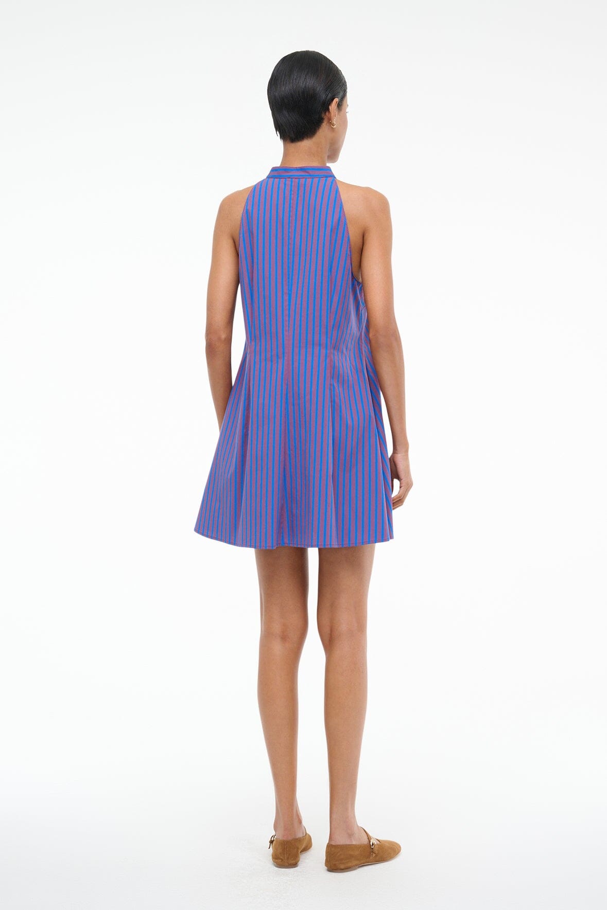 Image SHIRLEY MINI DRESS | ATLAS STRIPE 4 of 7 and Clicking this image will trigger a zoom pop-up